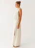 Narlah Halter Maxi Dress - Ivory sold by Peppermayo