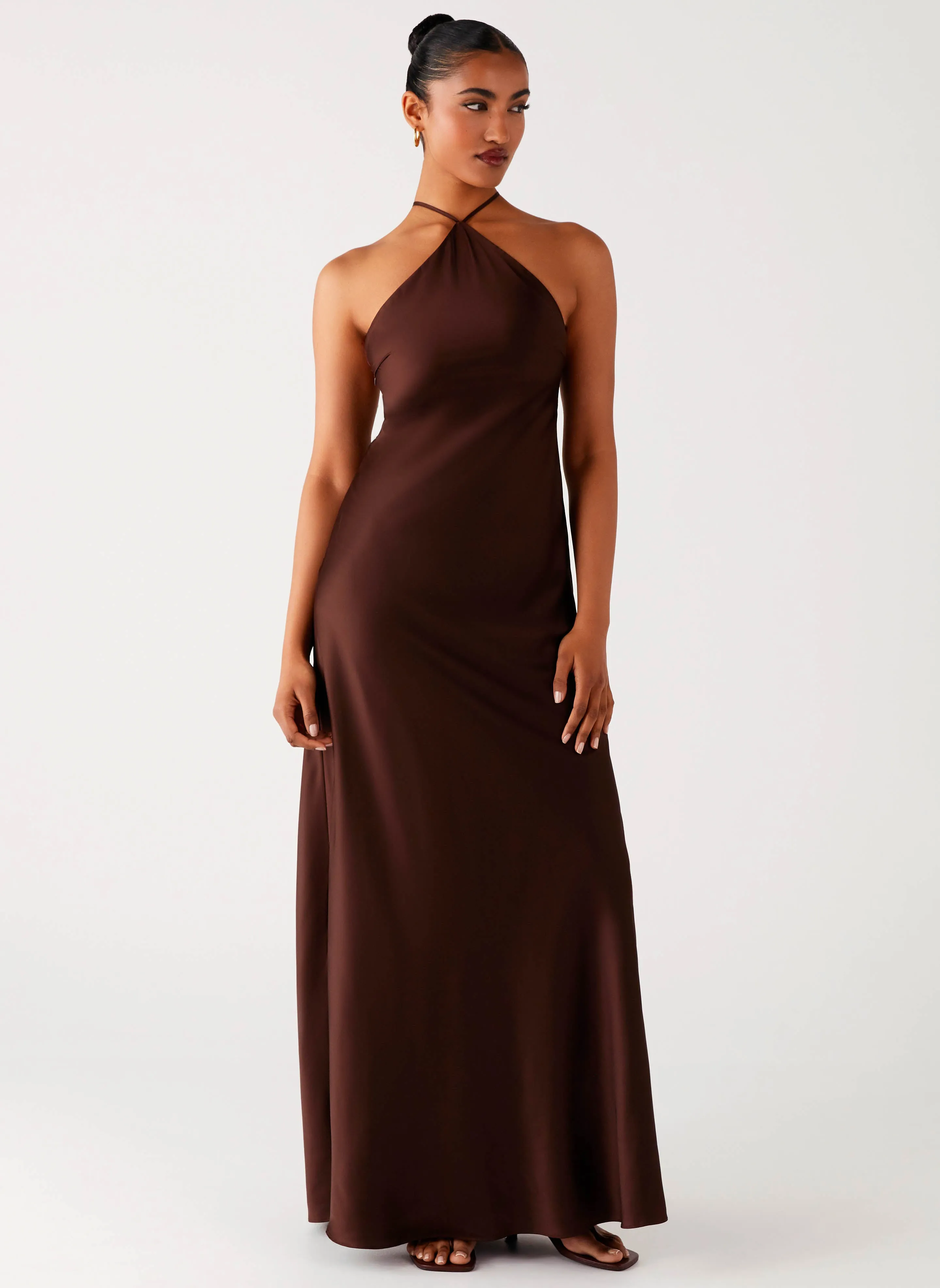 Tulama Maxi Dress - Chocolate sold by Peppermayo