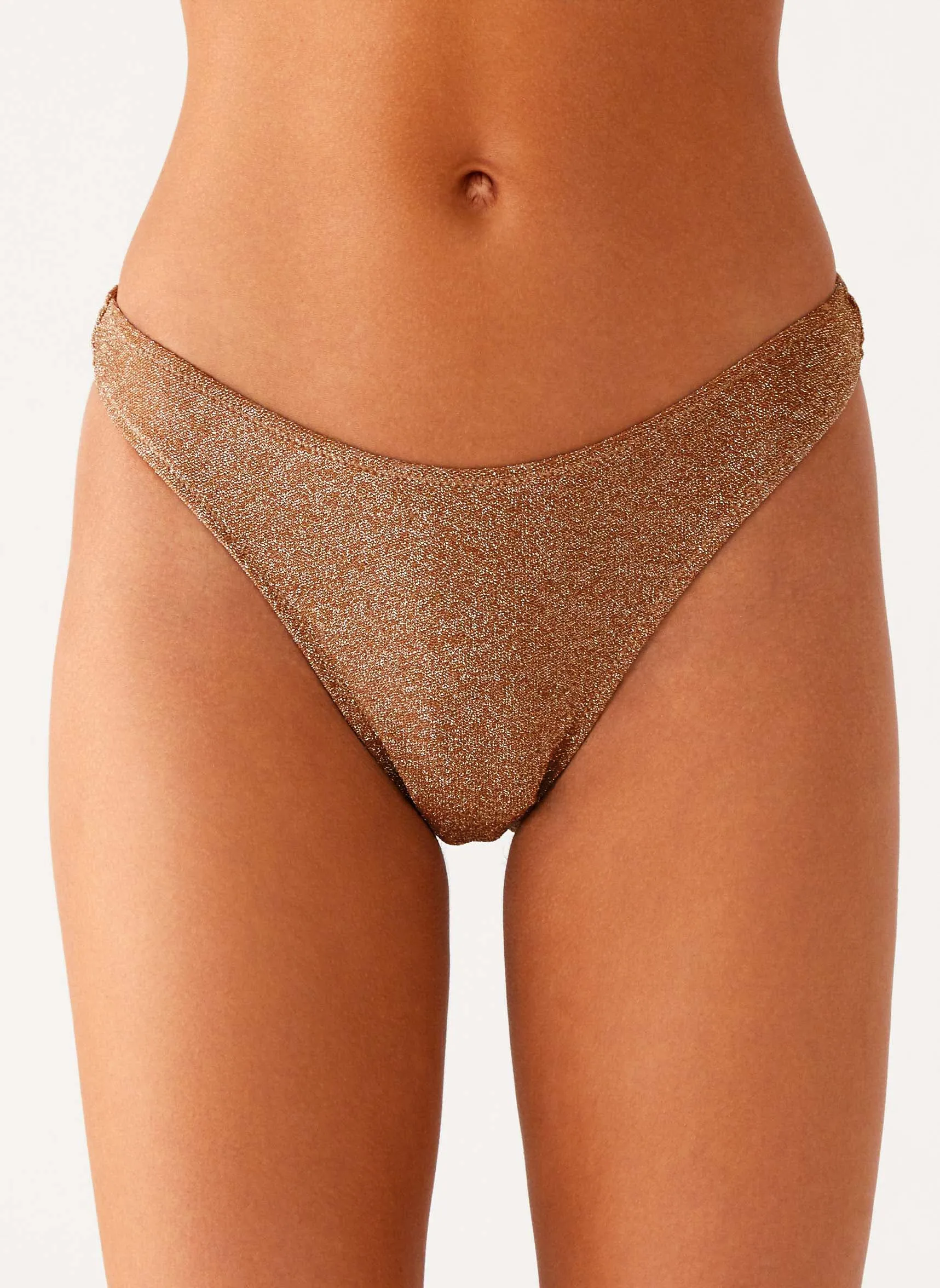 Sun Spell Bikini Bottom - Gold sold by Peppermayo