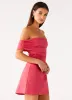 Kierra Mini Dress - Coral sold by Peppermayo