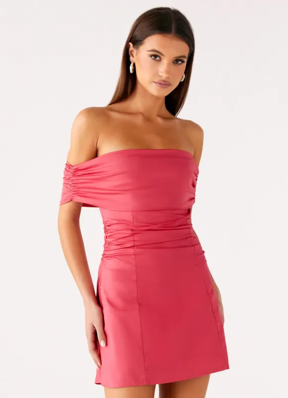 Kierra Mini Dress - Coral sold by Peppermayo
