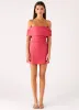 Kierra Mini Dress - Coral sold by Peppermayo