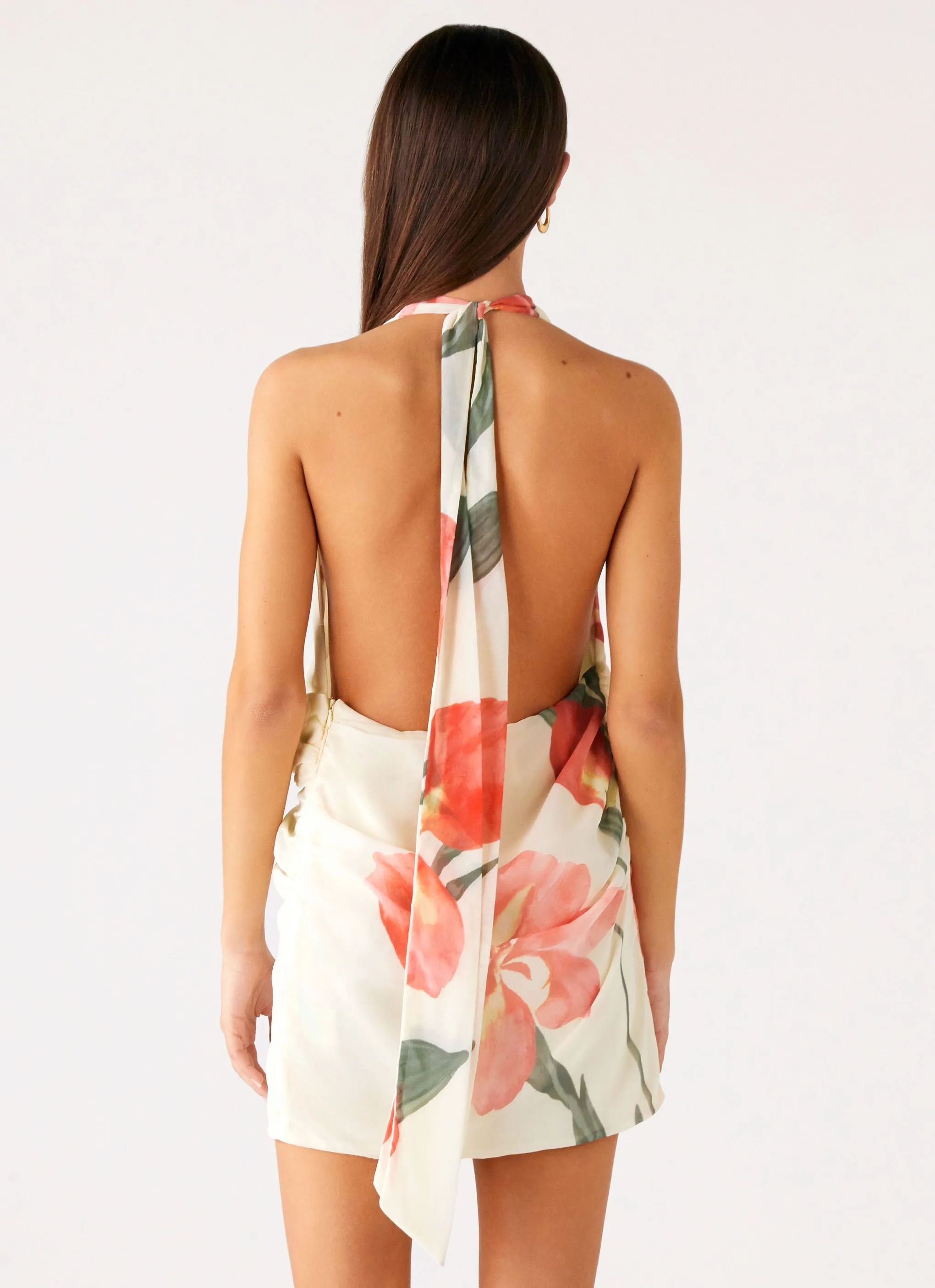 Eleanora Plunge Scarf Mini Dress - Siena Floral sold by Peppermayo product image thumbnail 3