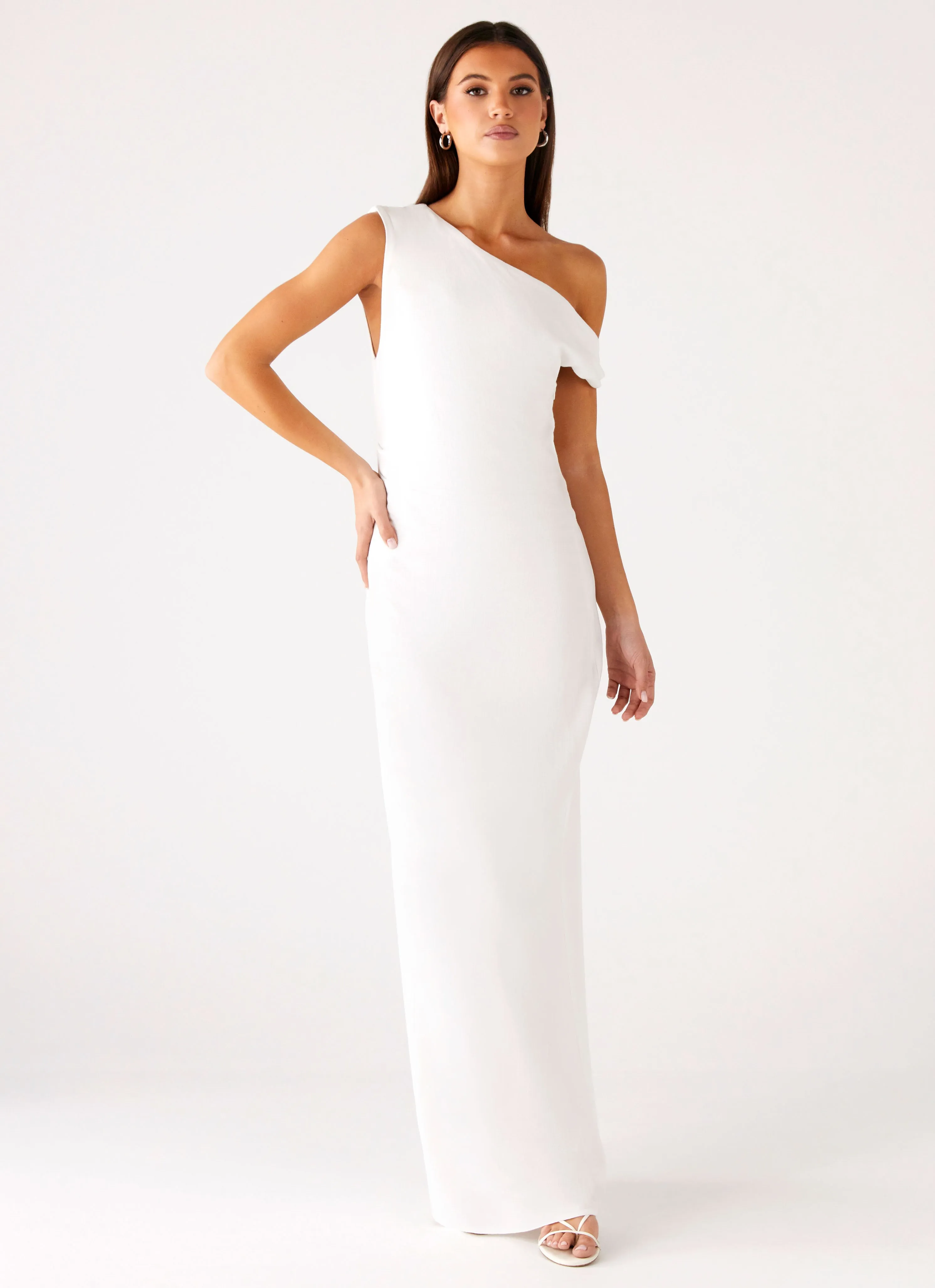 Mckenna Maxi Dress - White sold by Peppermayo