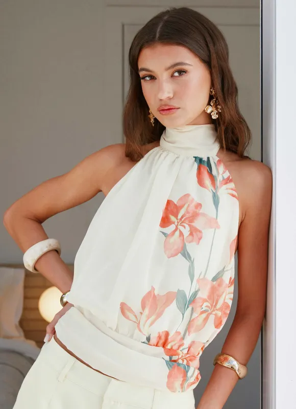 Romelia Halter Top - Siena Floral sold by Peppermayo
