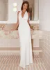 Ilaria Halter Maxi Dress - White sold by Peppermayo