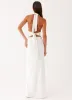 Ilaria Halter Maxi Dress - White sold by Peppermayo