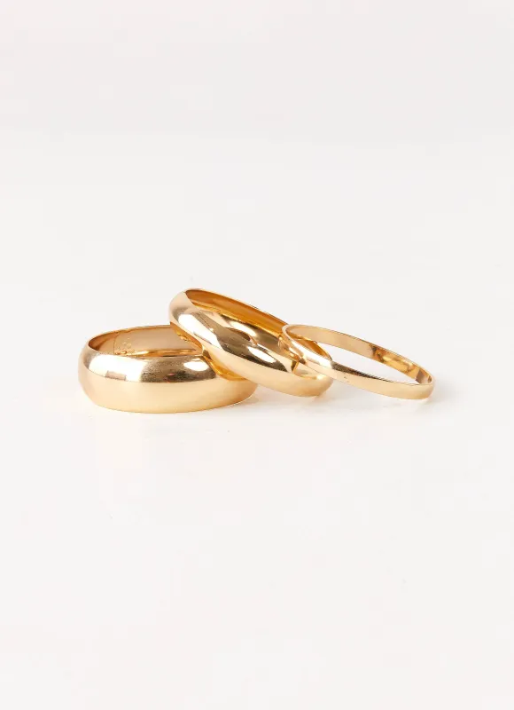 Audra Bangles - Gold sold by Peppermayo