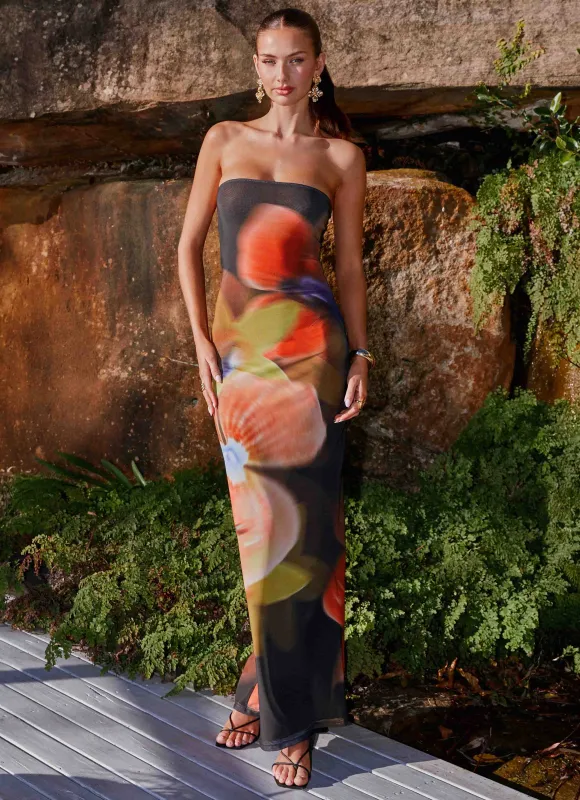 Jorja Maxi Dress - Moody Floral sold by Peppermayo