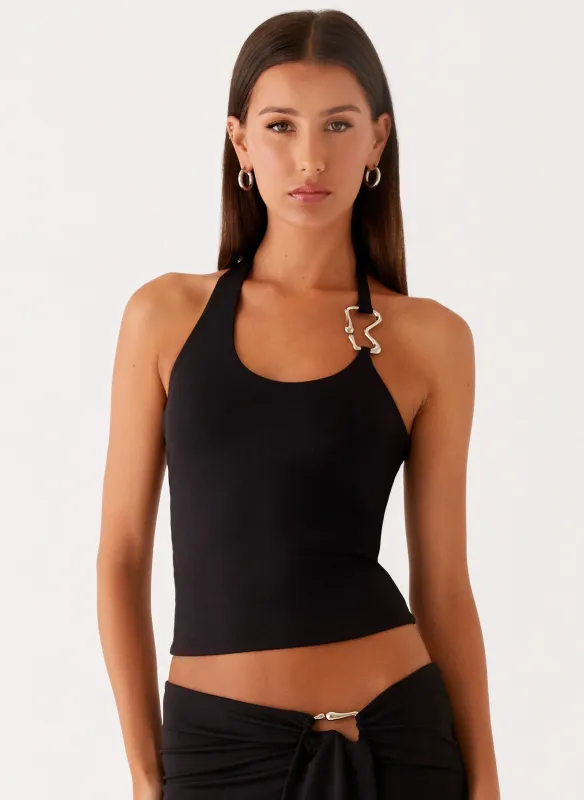 Lucent Top - Black sold by Peppermayo