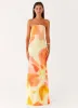 Iroha Strapless Maxi Dress - Mimosa Blossom sold by Peppermayo
