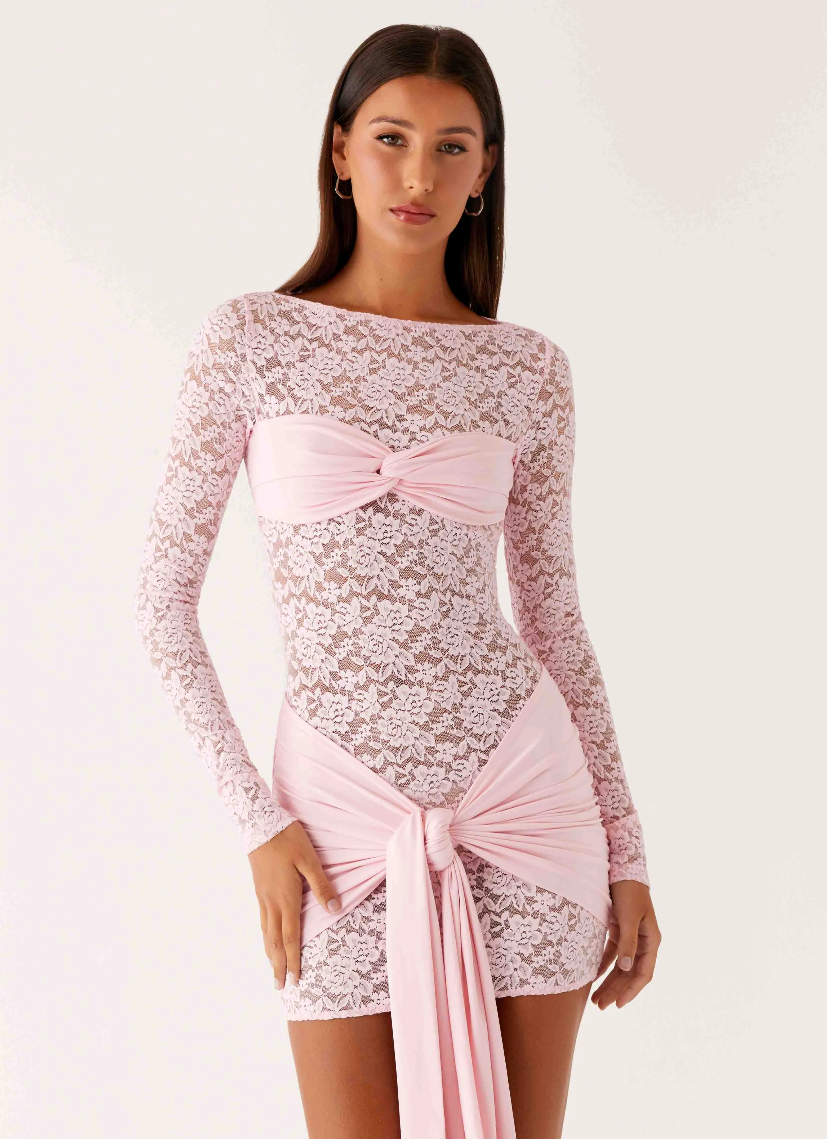 Consie Long Sleeve Mini Dress - Pink sold by Peppermayo product image thumbnail 5