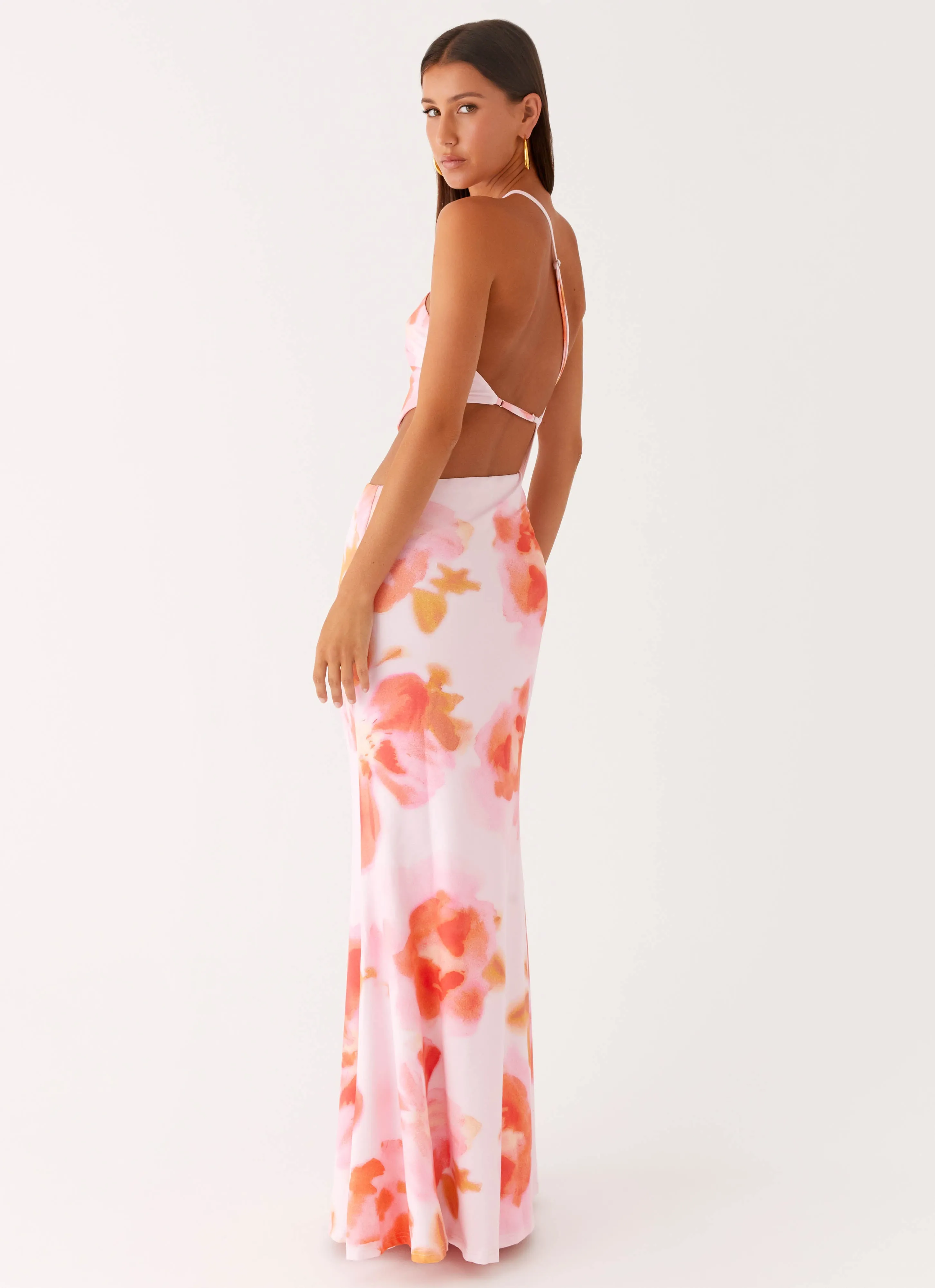Riano Cut Out Maxi Dress - Blushing Blossom sold by Peppermayo product image thumbnail 5