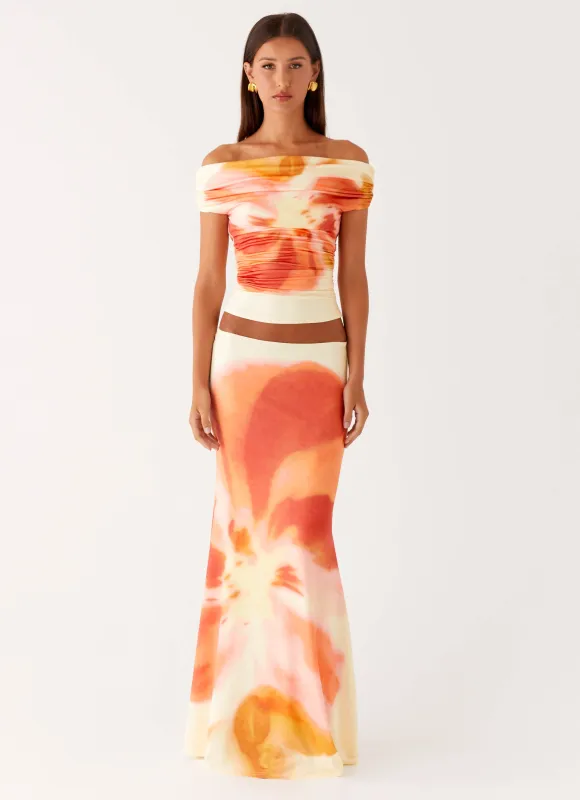 Moka Maxi Skirt - Mimosa Blossom sold by Peppermayo