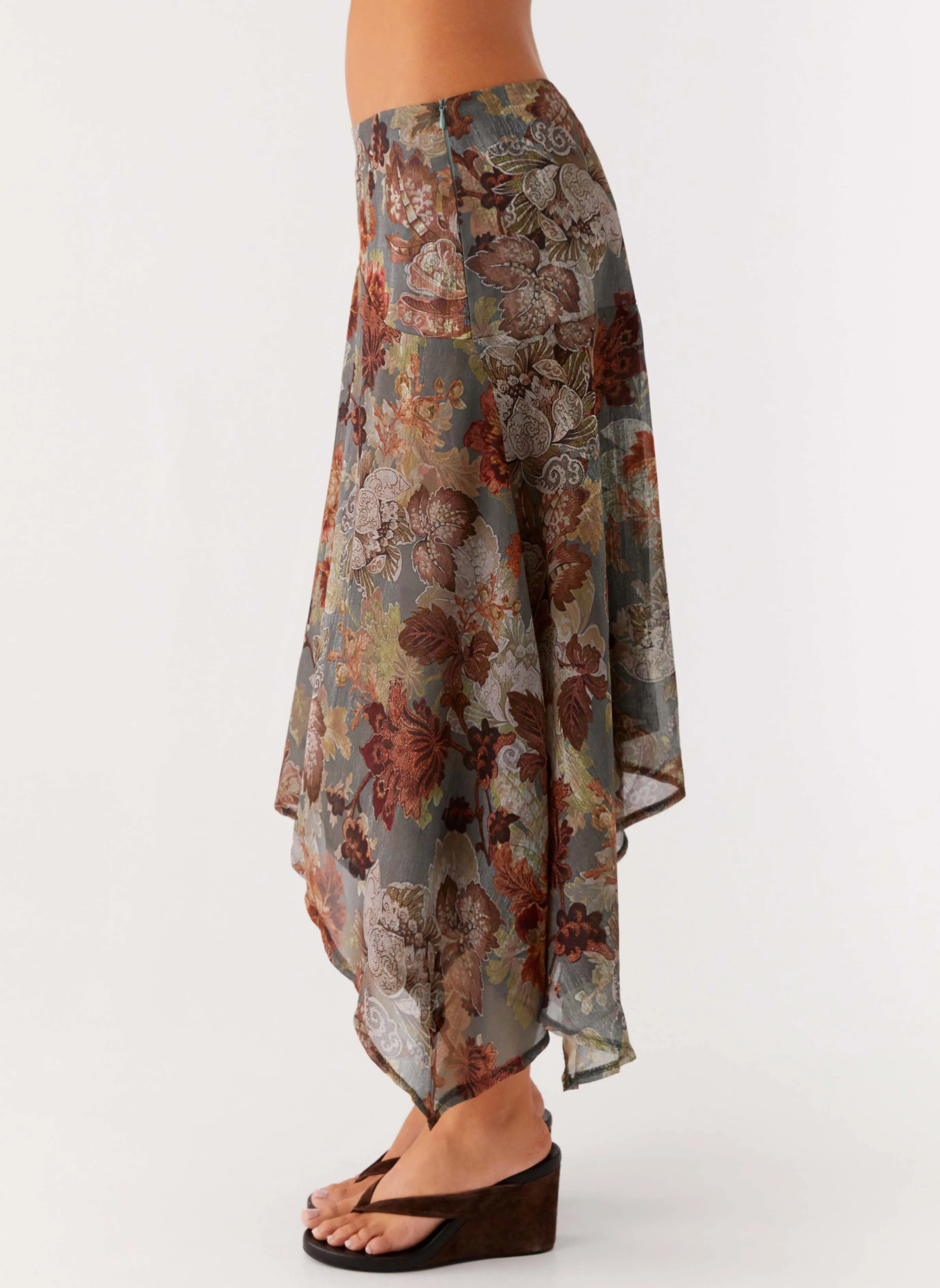 Rosewood Low Rise Midi Skirt - Vintage Blossom sold by Peppermayo product image thumbnail 4