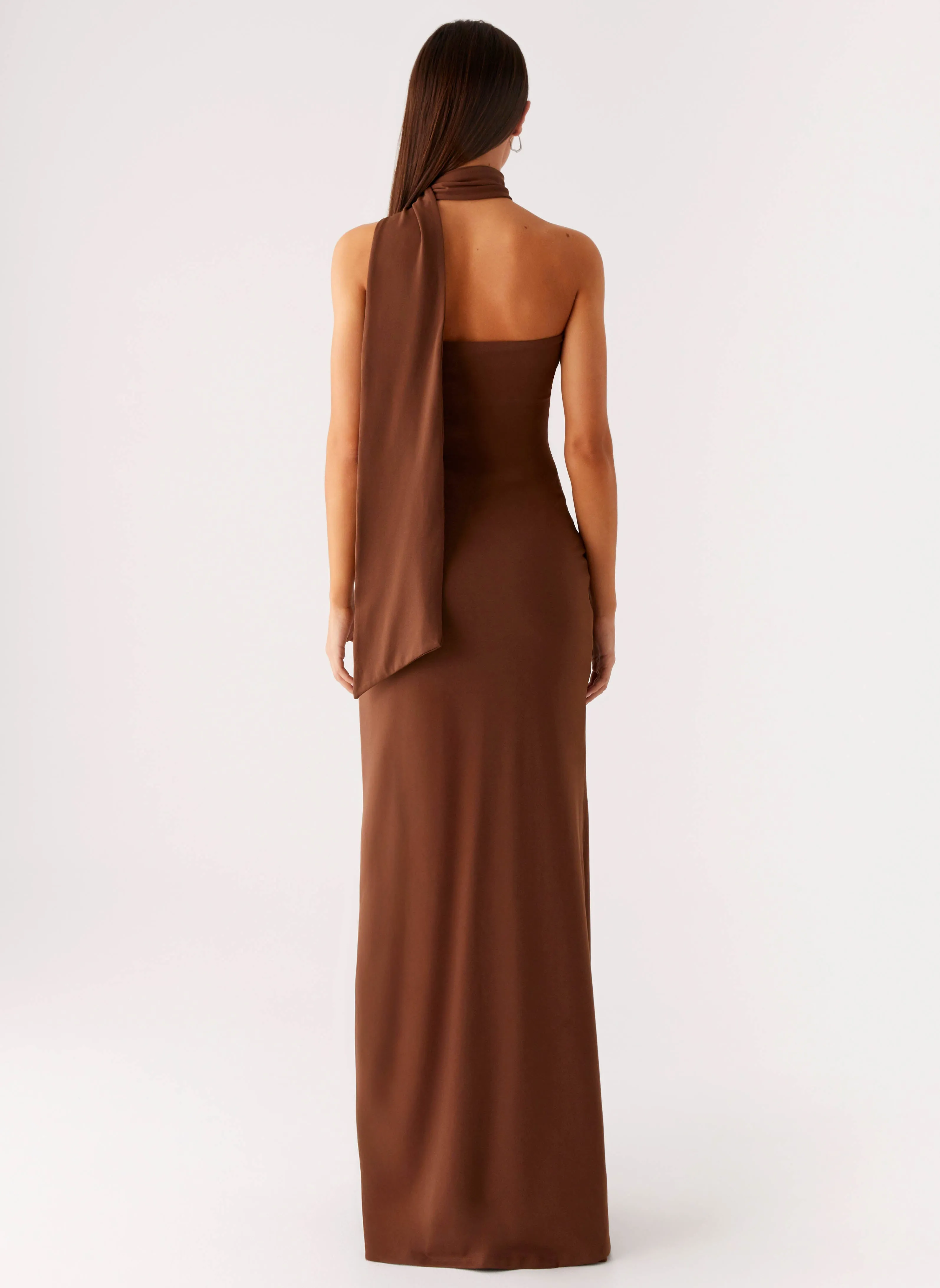 Olive Bloom Maxi Dress - Chocolate sold by Peppermayo product image thumbnail 4
