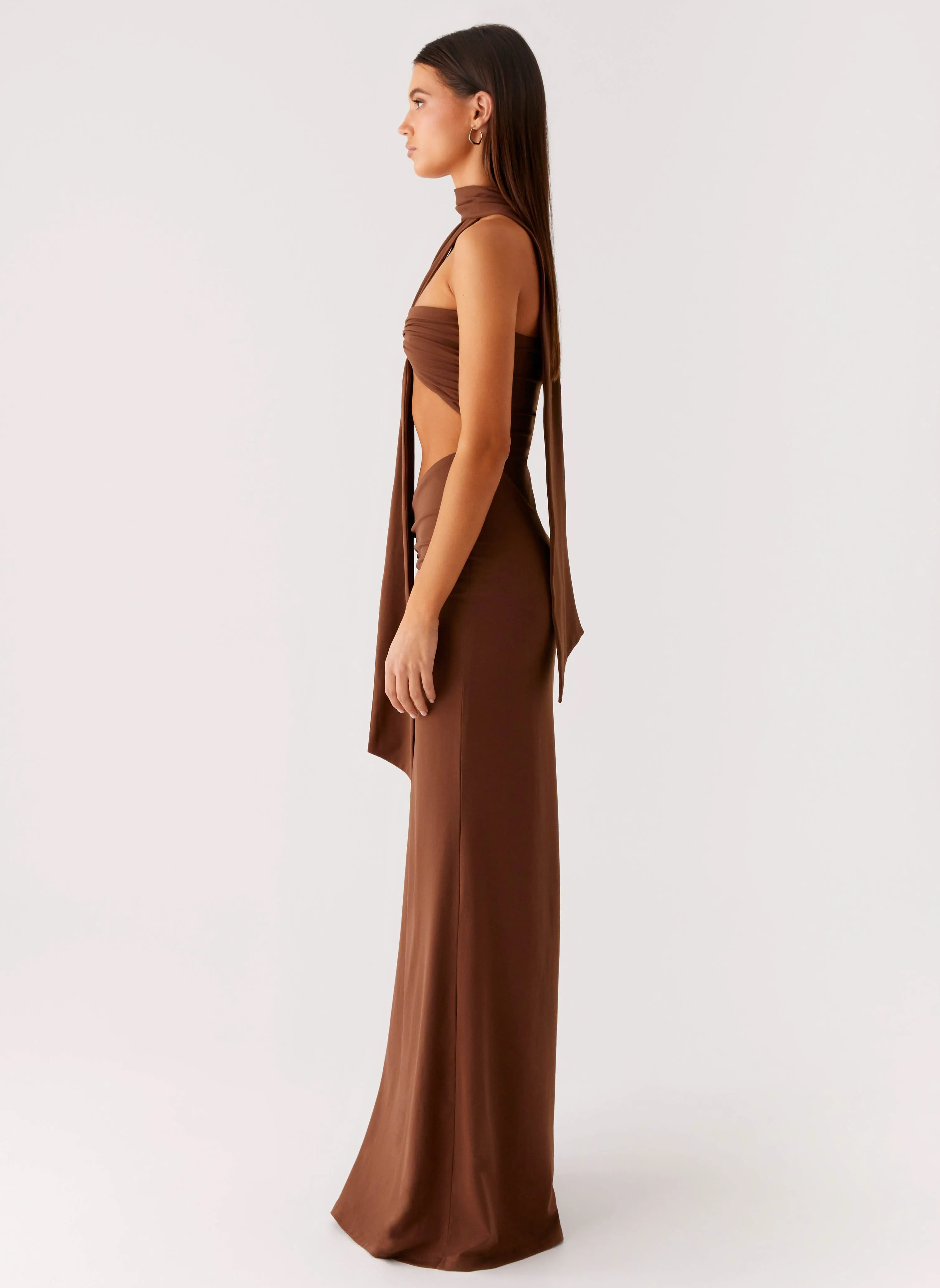 Olive Bloom Maxi Dress - Chocolate sold by Peppermayo product image thumbnail 3