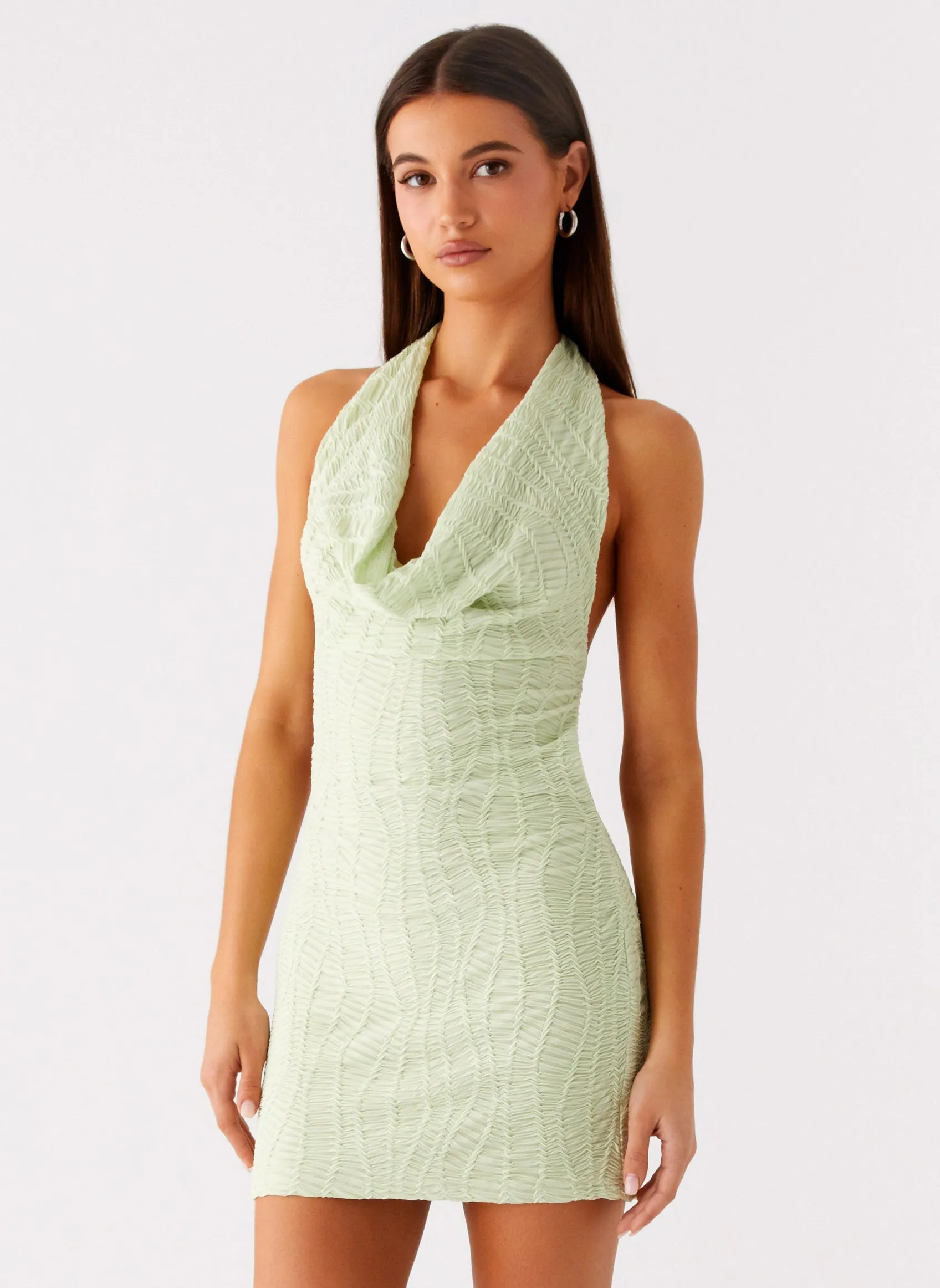 Thistle Mini Dress - Forest Sage sold by Peppermayo
