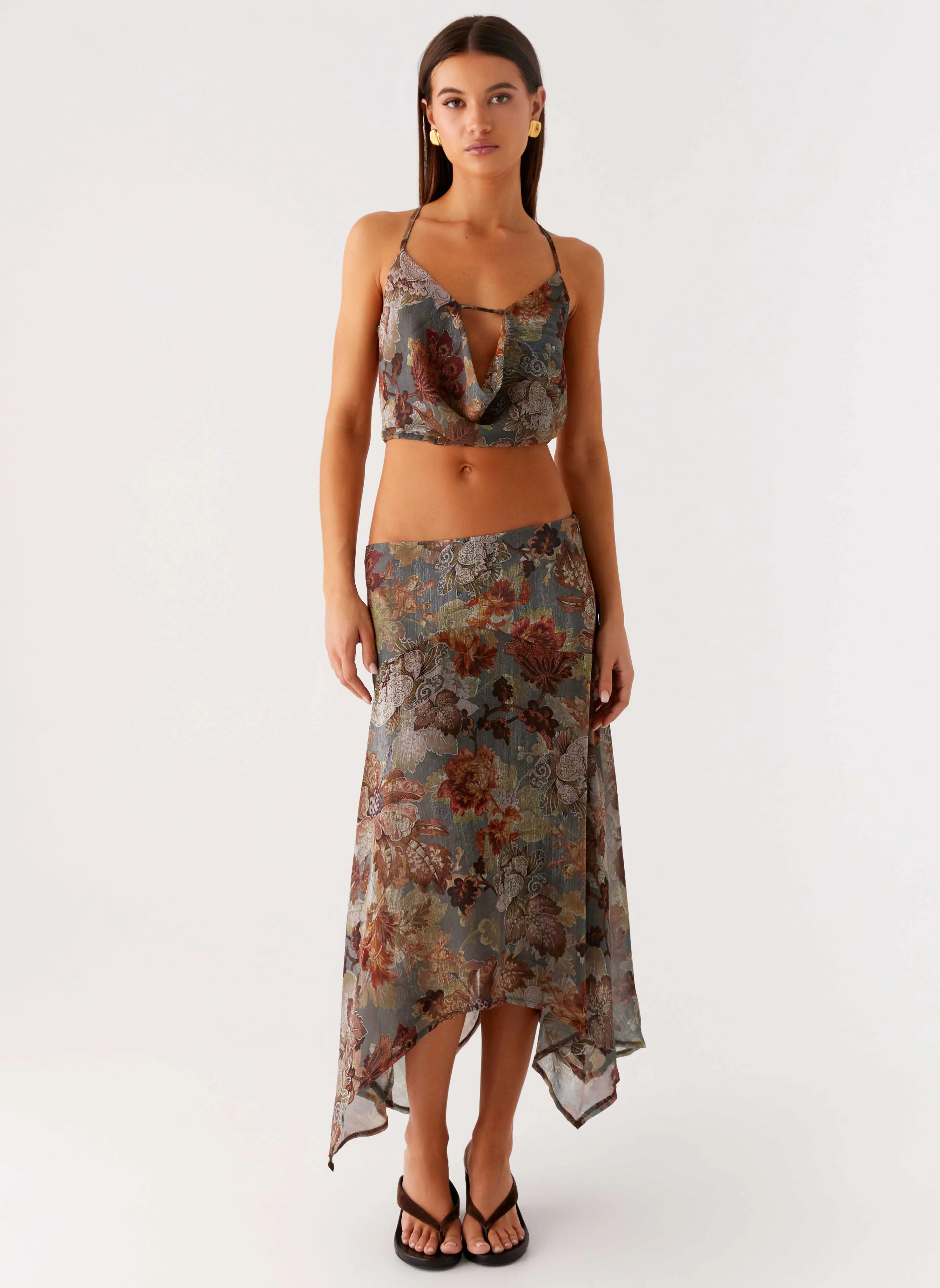 Rosewood Cowl Top - Vintage Blossom sold by Peppermayo product image thumbnail 5