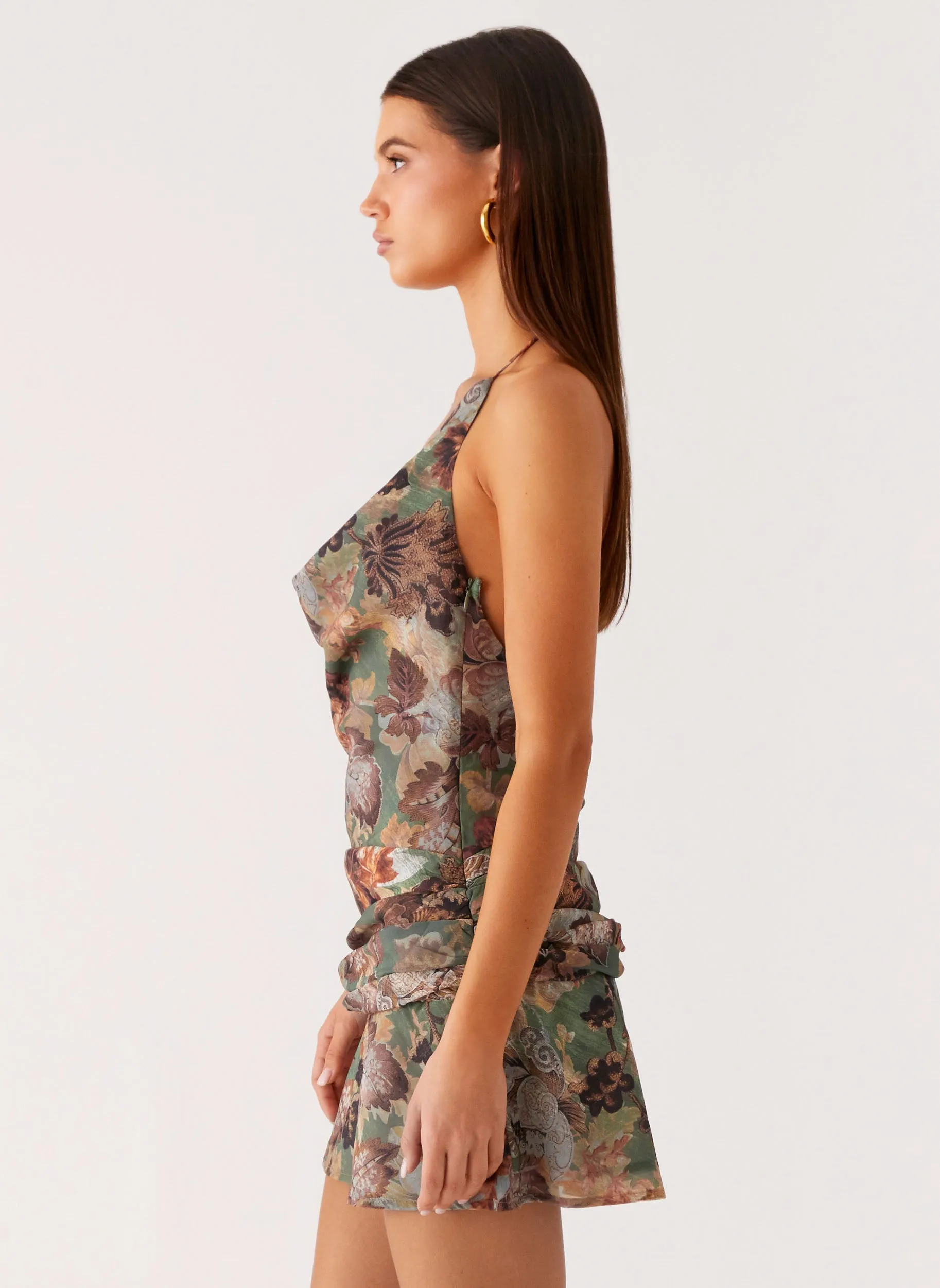 Wineweather Cowl Mini Dress - Vintage Blossom sold by Peppermayo product image thumbnail 3