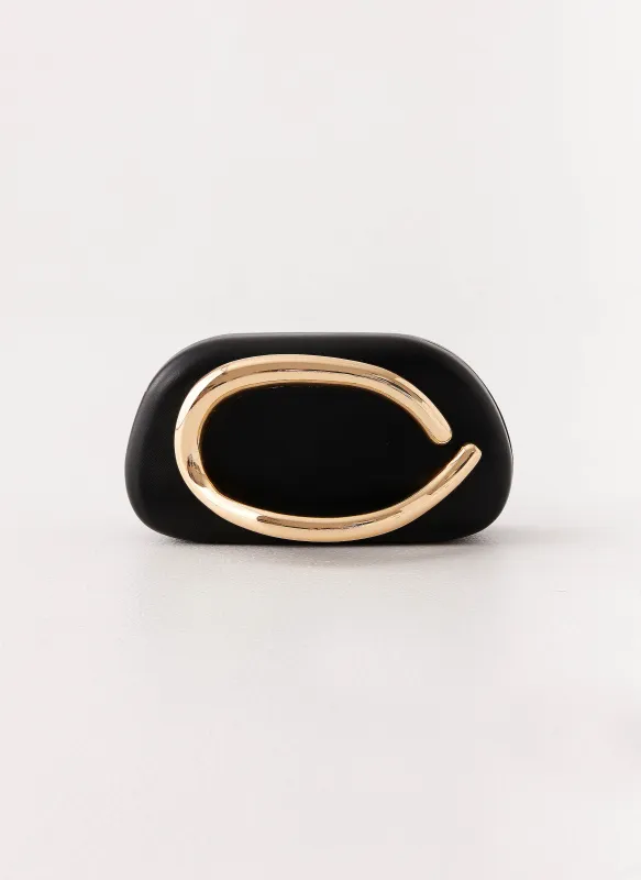 Avenna Clutch Bag - Black sold by Peppermayo