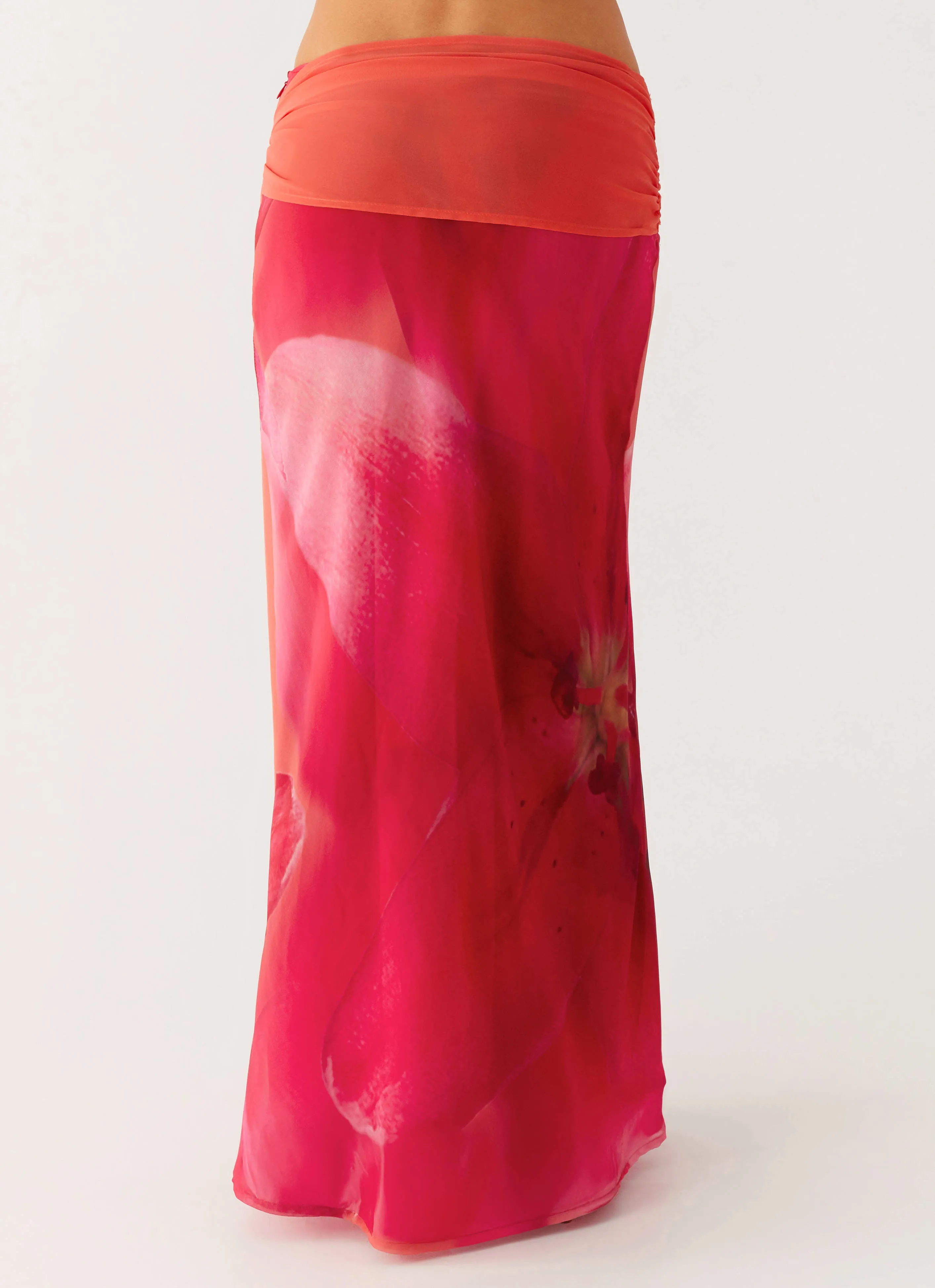 Raya Maxi Skirt - Peach Watermelon Flower sold by Peppermayo product image thumbnail 4