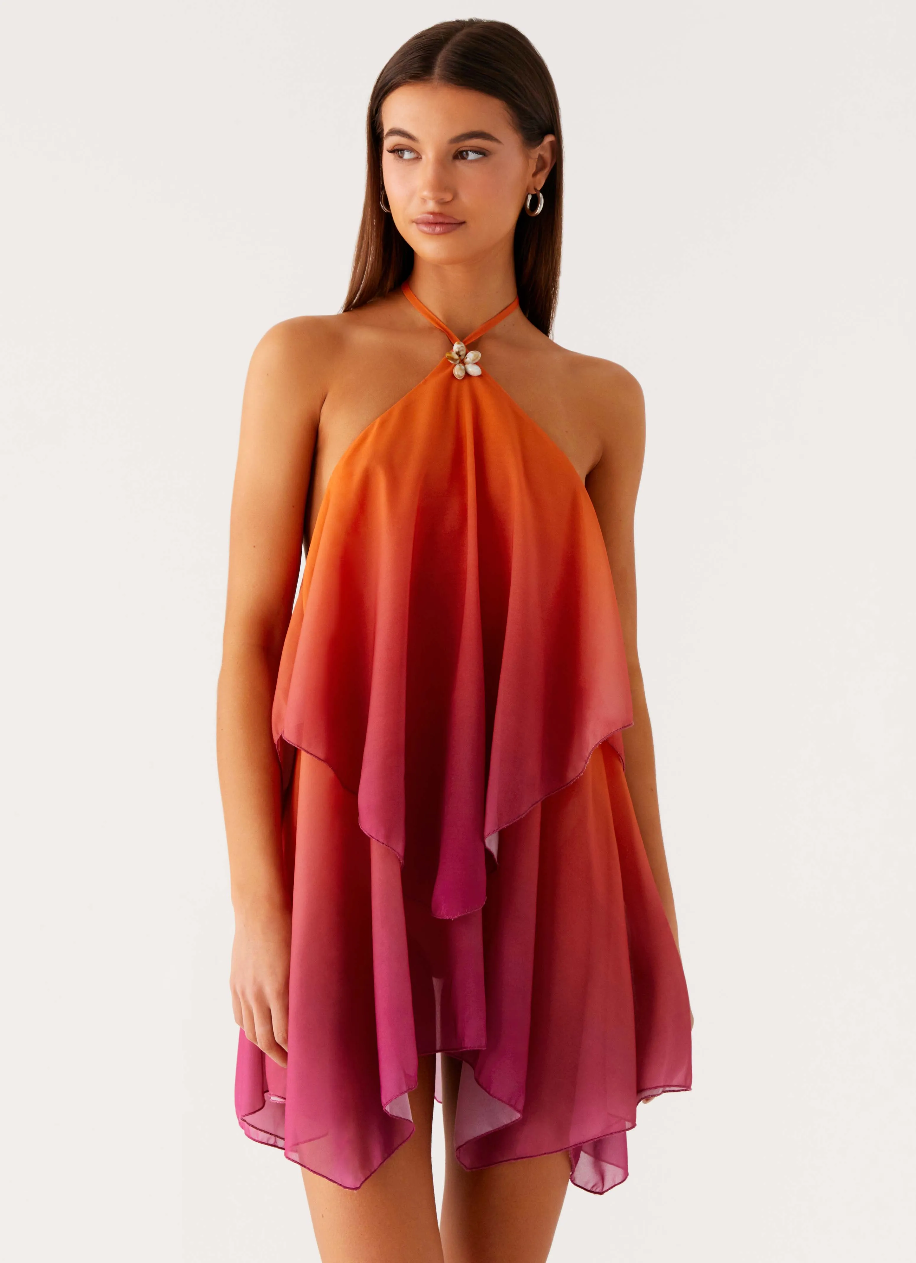 Twin Flame Mini Dress - Orange Gradient sold by Peppermayo