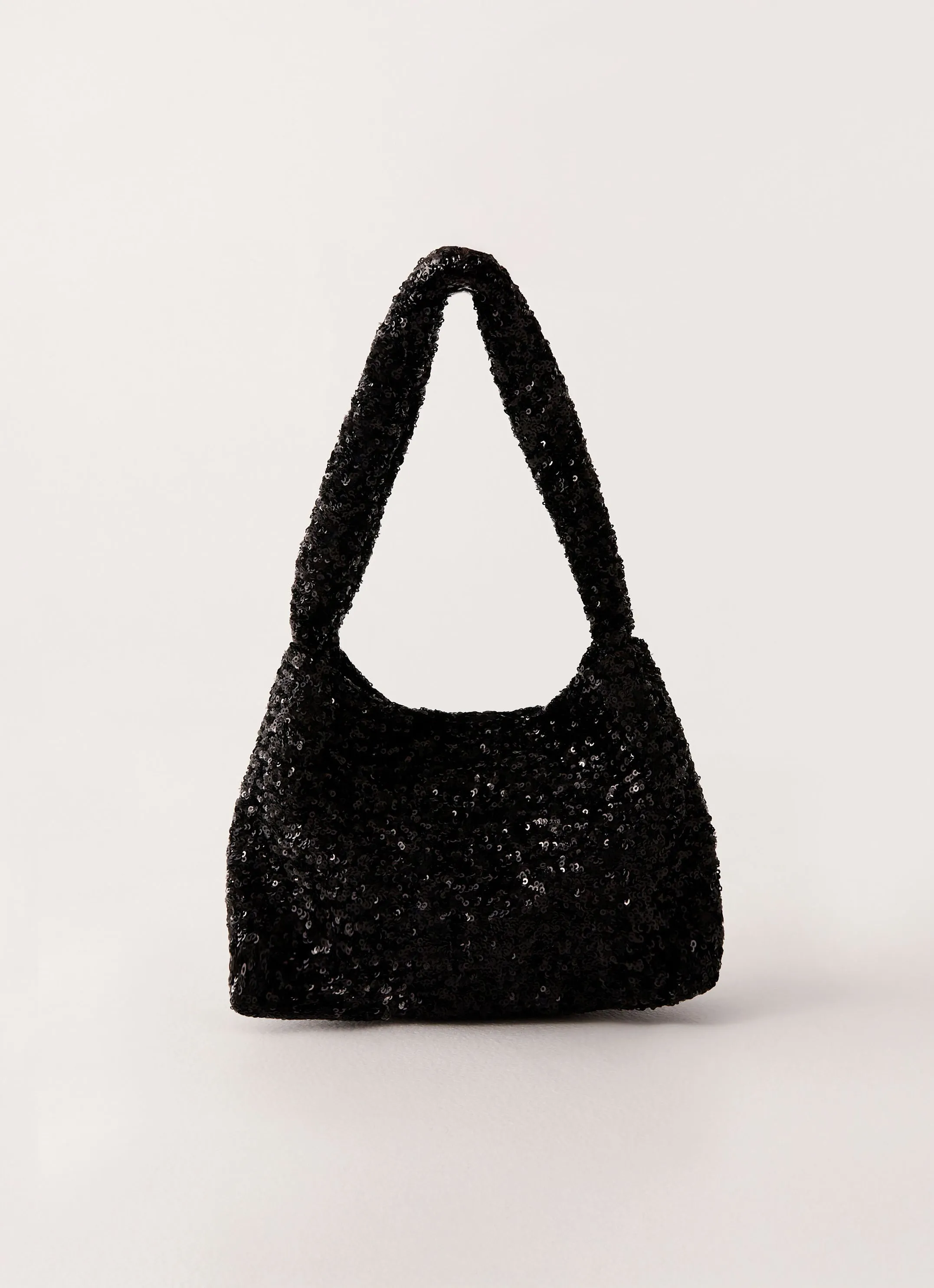 Zinzi Sequin Shoulder Bag - Black sold by Peppermayo