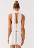 Milos Scarf Halter Neck Top - White sold by Peppermayo