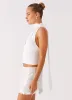Milos Scarf Halter Neck Top - White sold by Peppermayo