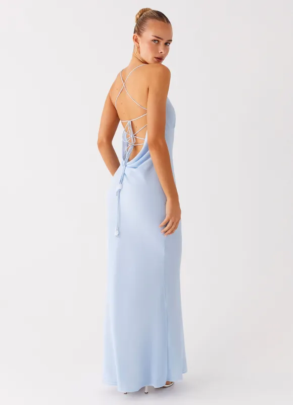 Cabello Maxi Dress - Pale Blue sold by Peppermayo