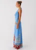 Stars Align Cowl Maxi Dress - Deep Sea Bloom sold by Peppermayo