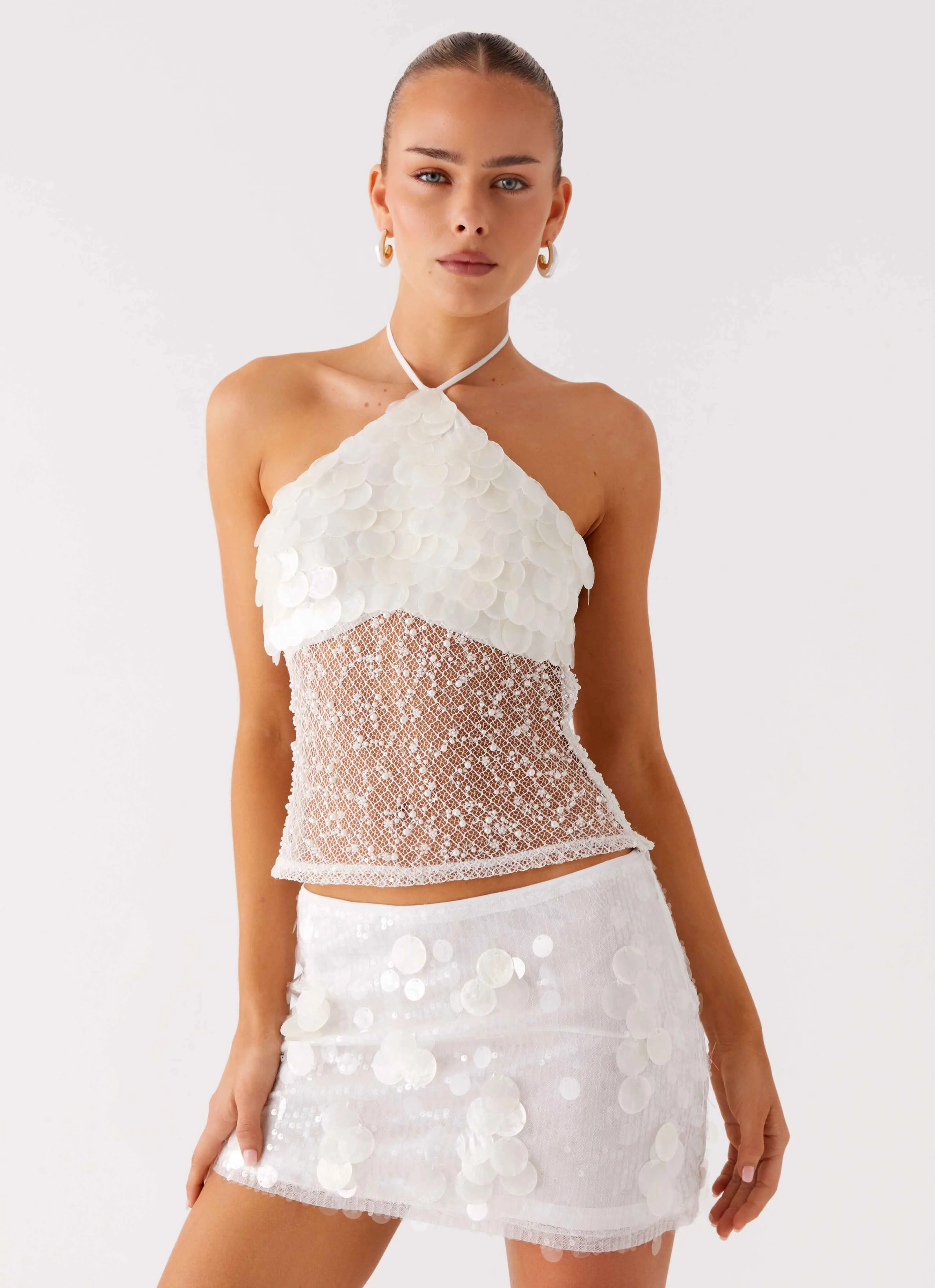 Shelly Halter Top - White sold by Peppermayo product image thumbnail 5