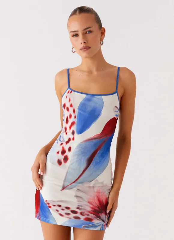 Everett Mini Dress - Deep Sea Bloom sold by Peppermayo