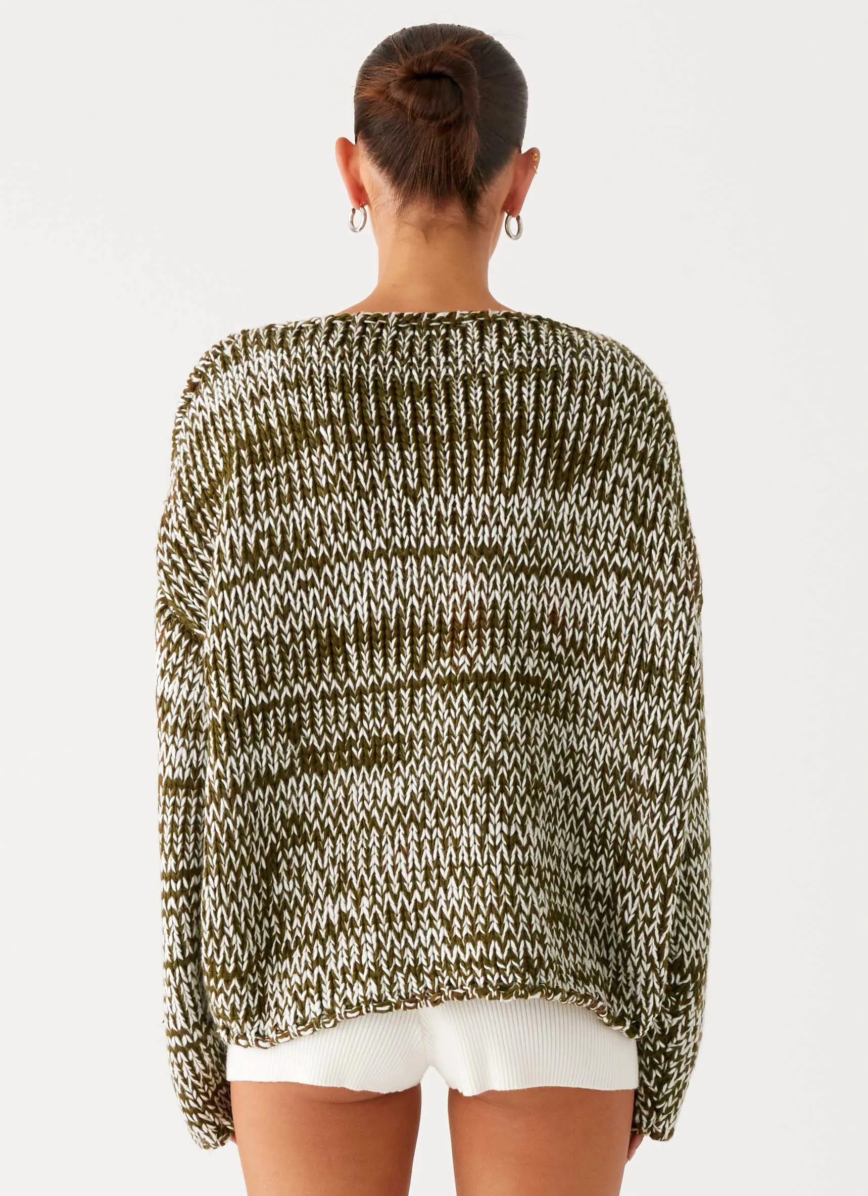 Darla Oversized Knit Jumper - Khaki sold by Peppermayo product image thumbnail 4