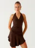 Colt Mini Dress - Chocolate sold by Peppermayo