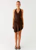 Colt Mini Dress - Chocolate sold by Peppermayo
