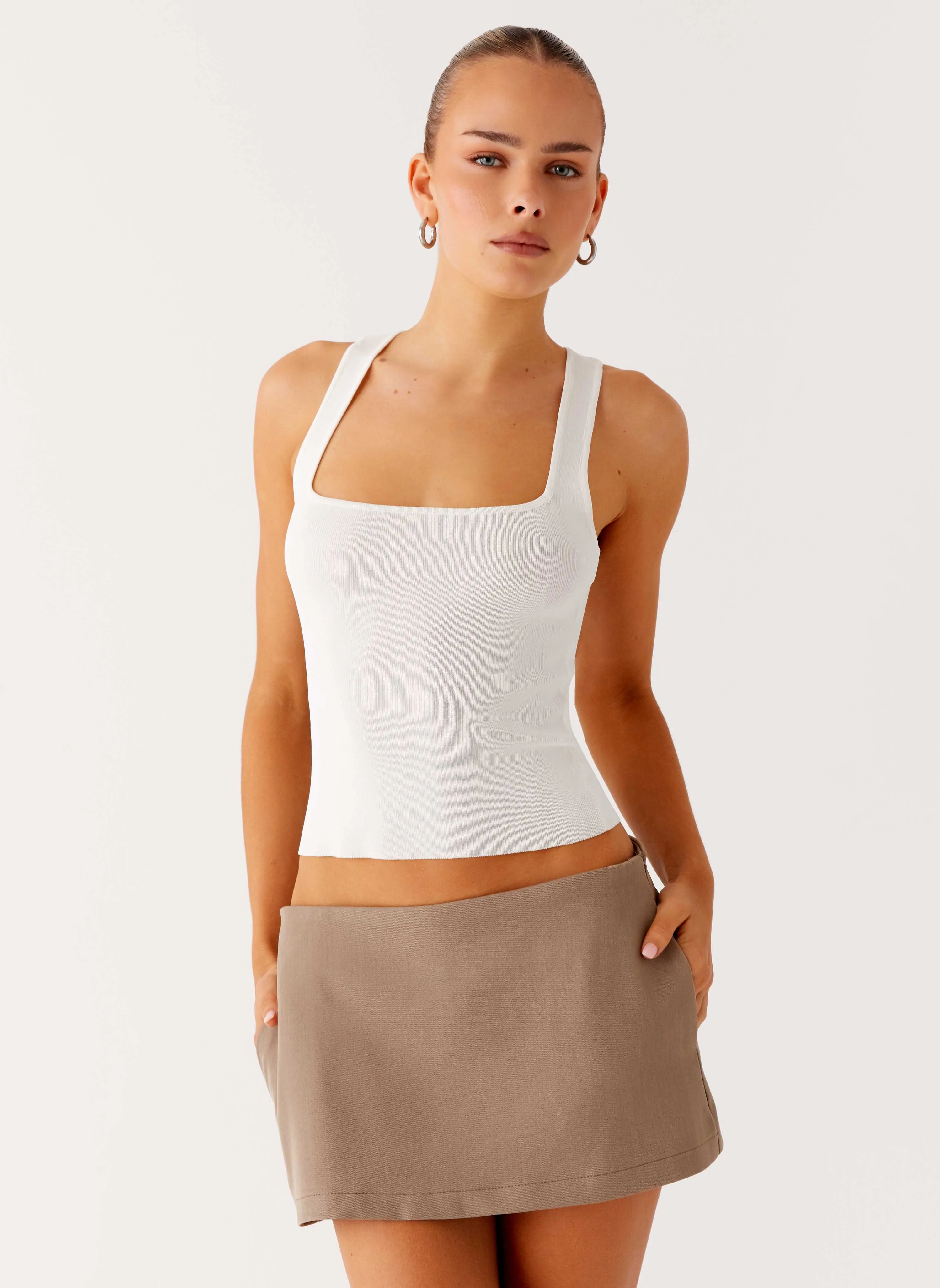Mirna Micro Skort - Taupe Marle sold by Peppermayo
