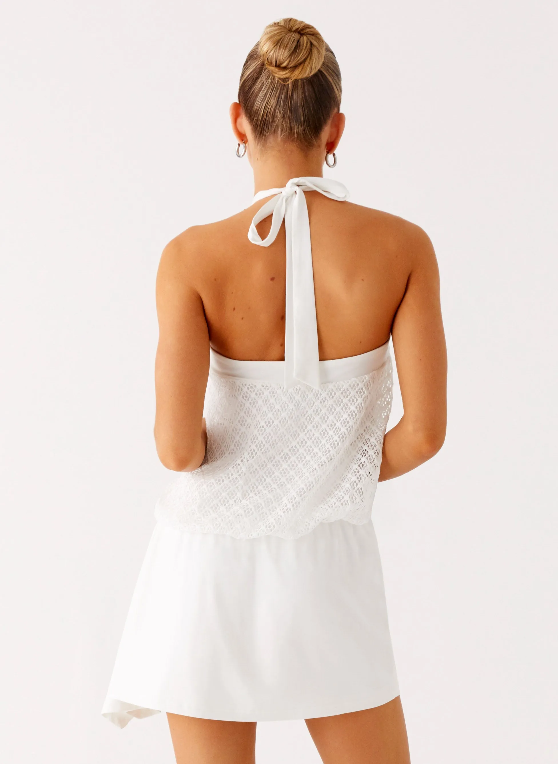 Switch Up Halter Mini Dress - Ivory sold by Peppermayo product image thumbnail 4