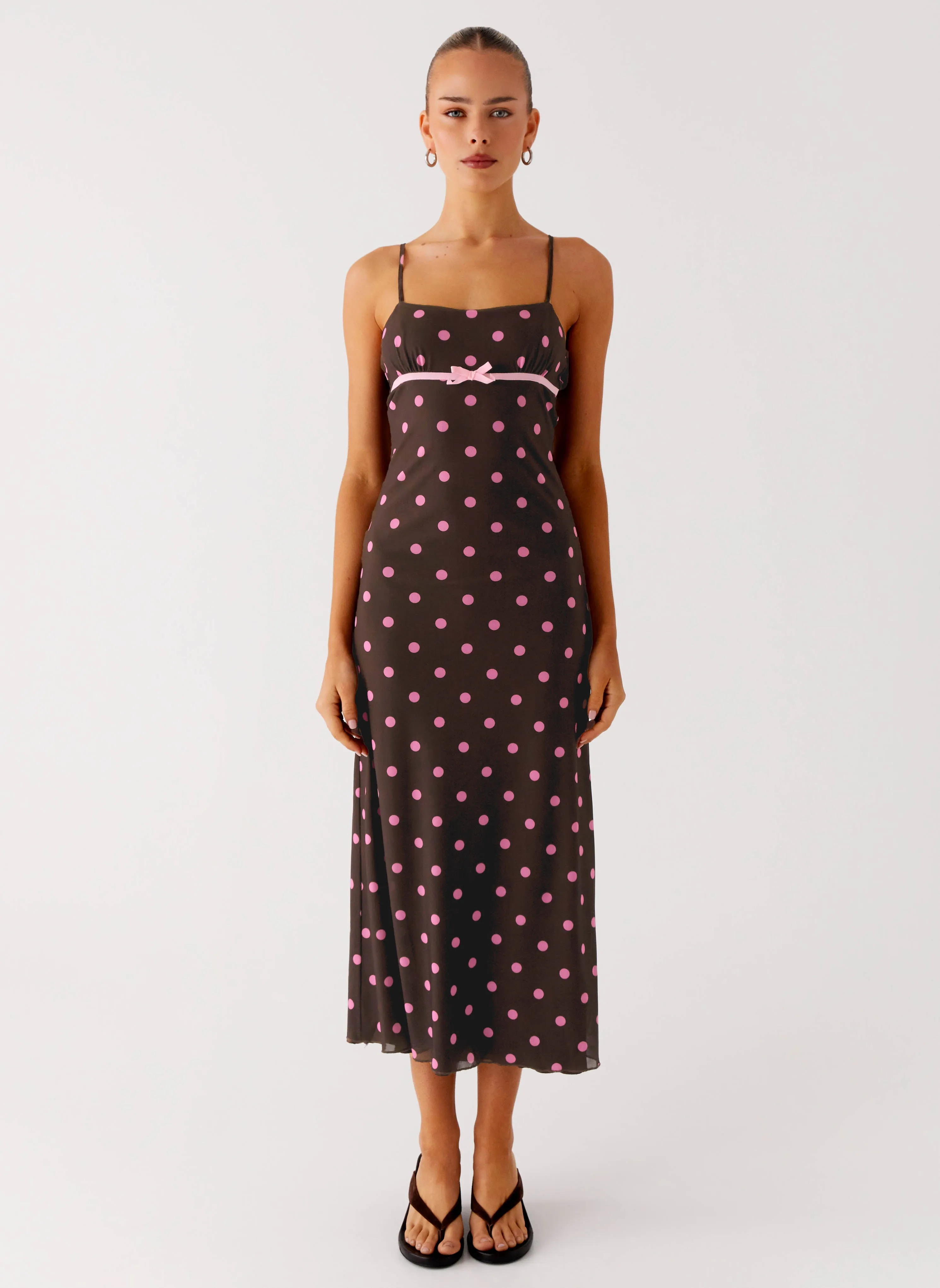 Latto Midi Dress - Chocolate Strawberry Dot sold by Peppermayo product image thumbnail 2
