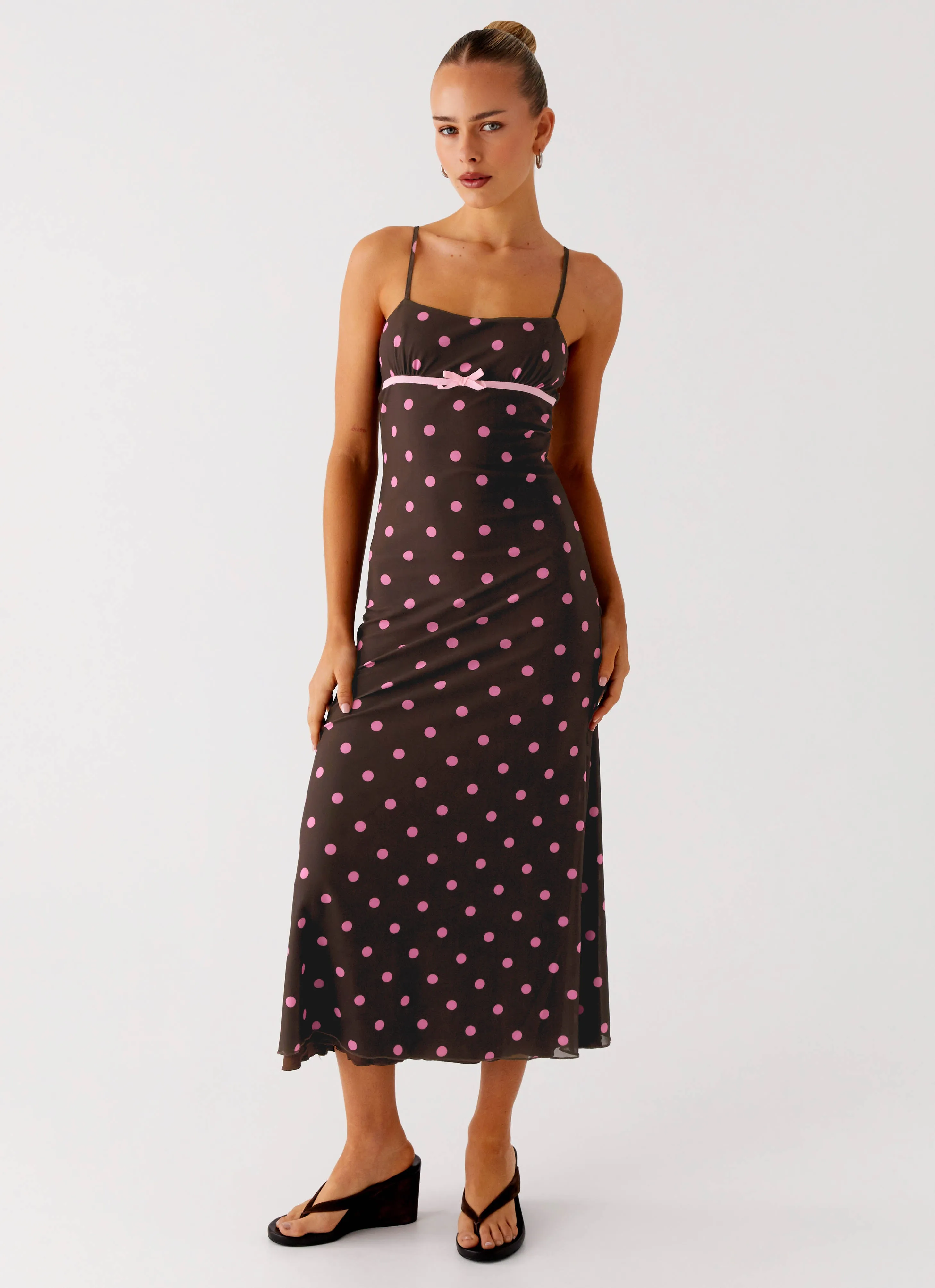 Latto Midi Dress - Chocolate Strawberry Dot sold by Peppermayo product image thumbnail 5