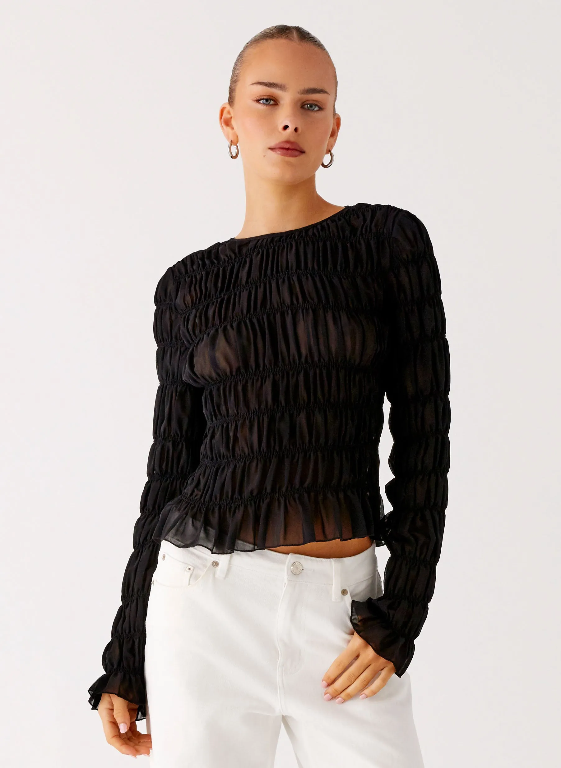 Bella Long Sleeve Top - Black sold by Peppermayo product image thumbnail 5