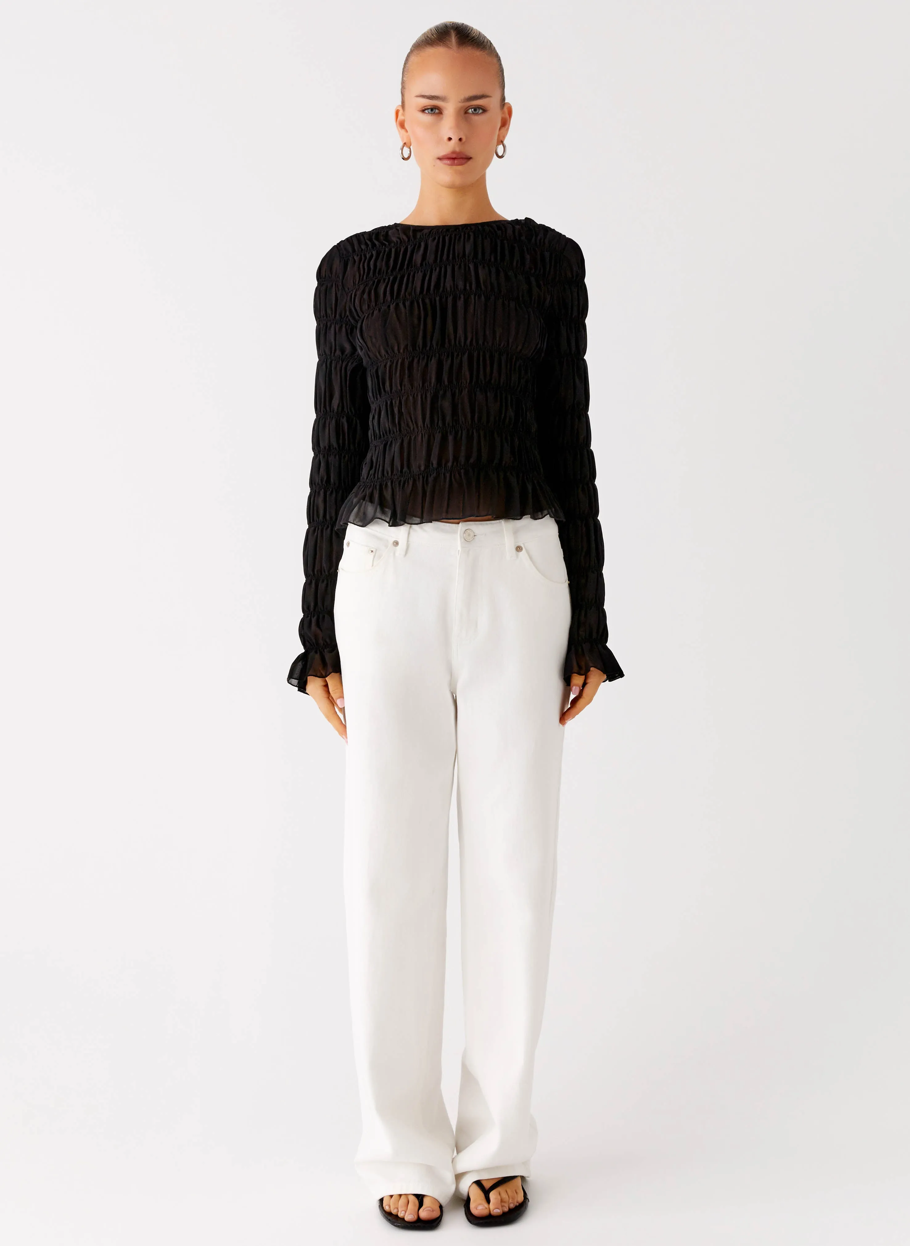 Bella Long Sleeve Top - Black sold by Peppermayo product image thumbnail 2