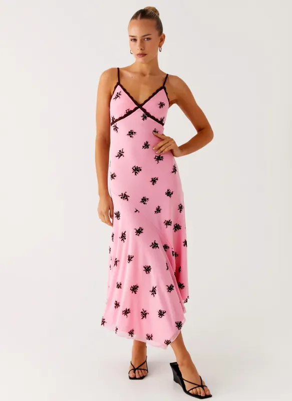 Amelia Midi Dress - Pink sold by Peppermayo
