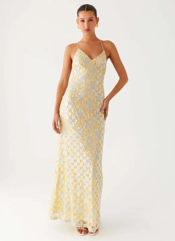 Truly Mine Maxi Dress - Yellow sold by Peppermayo