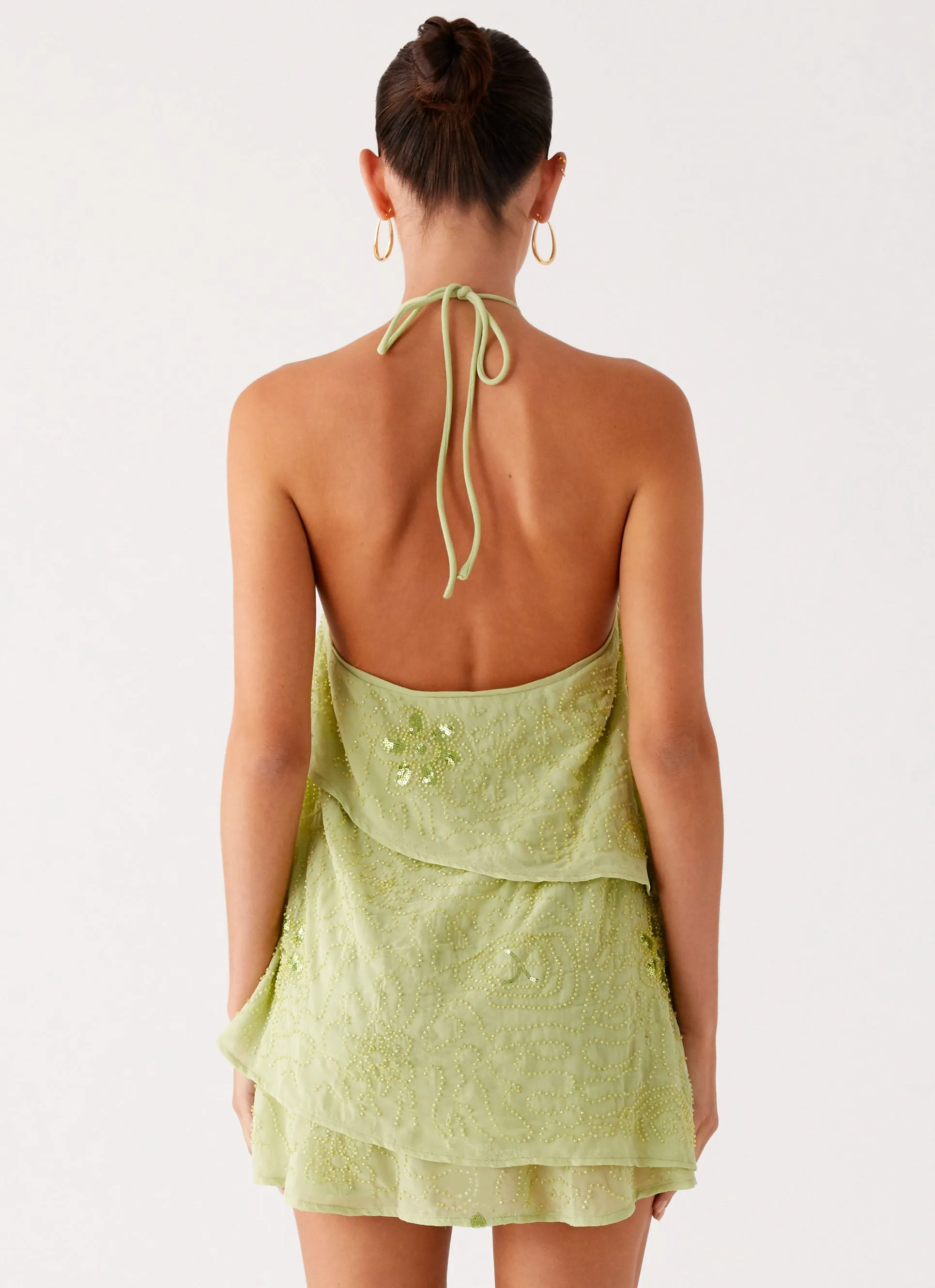 On The Go Beaded Mini Dress - Mint sold by Peppermayo product image thumbnail 4