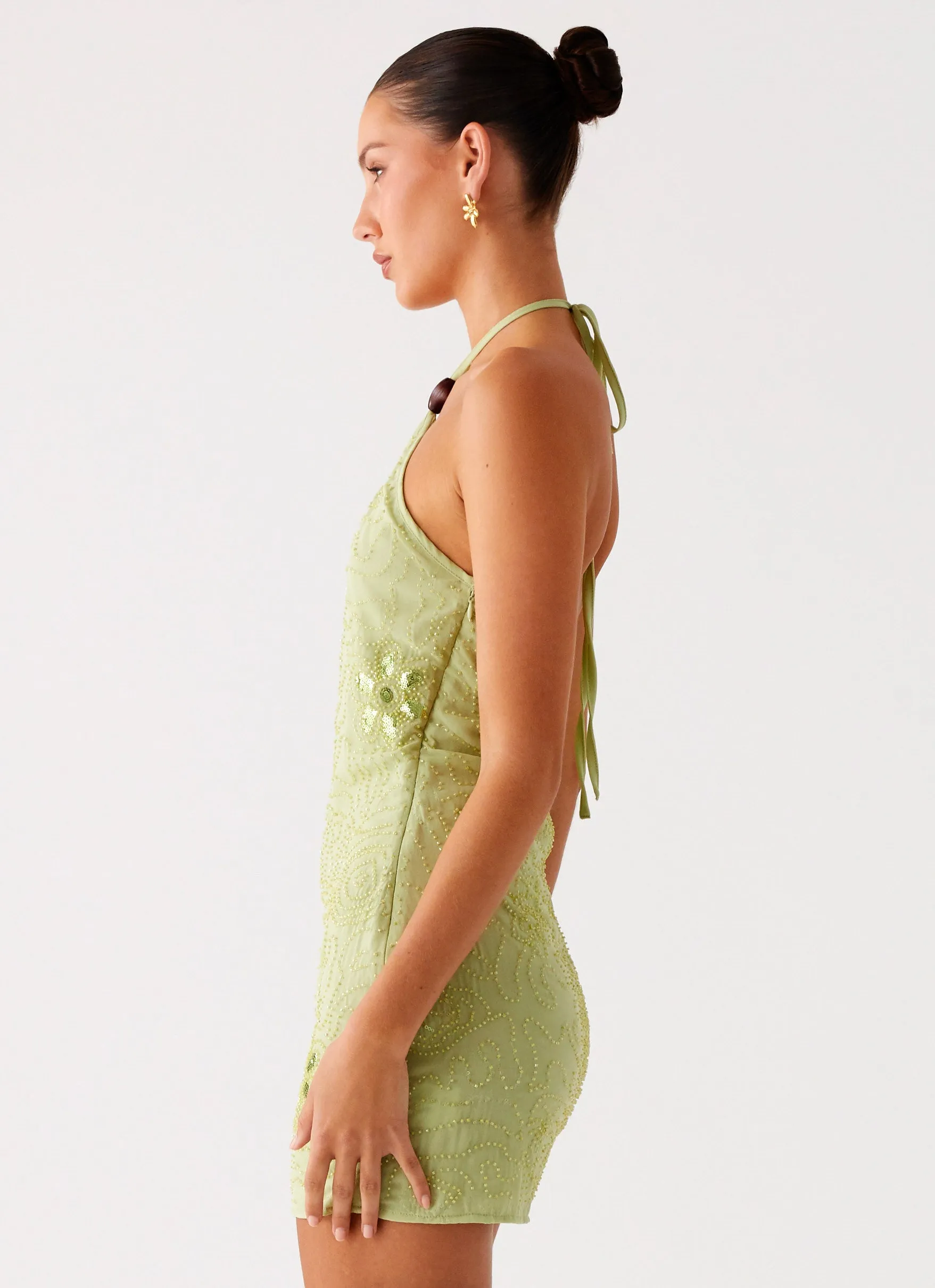 Kiara Beaded Mini Dress - Mint sold by Peppermayo product image thumbnail 3