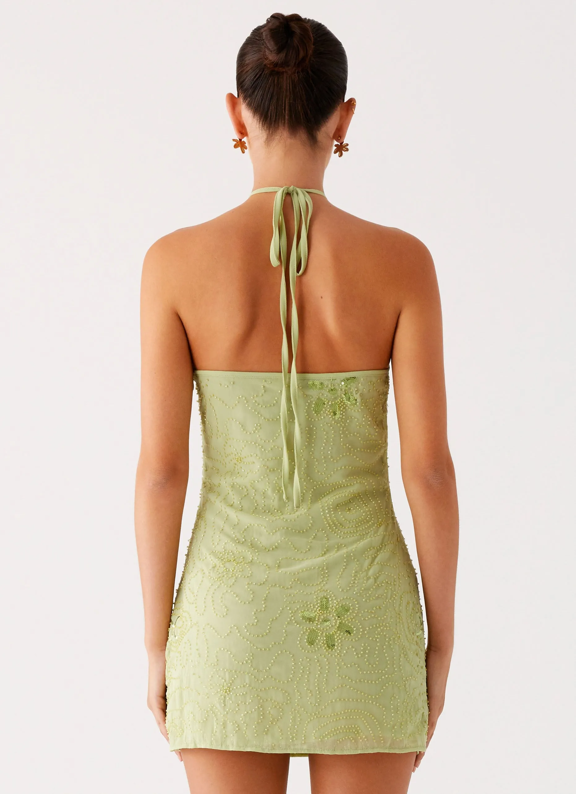 Kiara Beaded Mini Dress - Mint sold by Peppermayo product image thumbnail 4