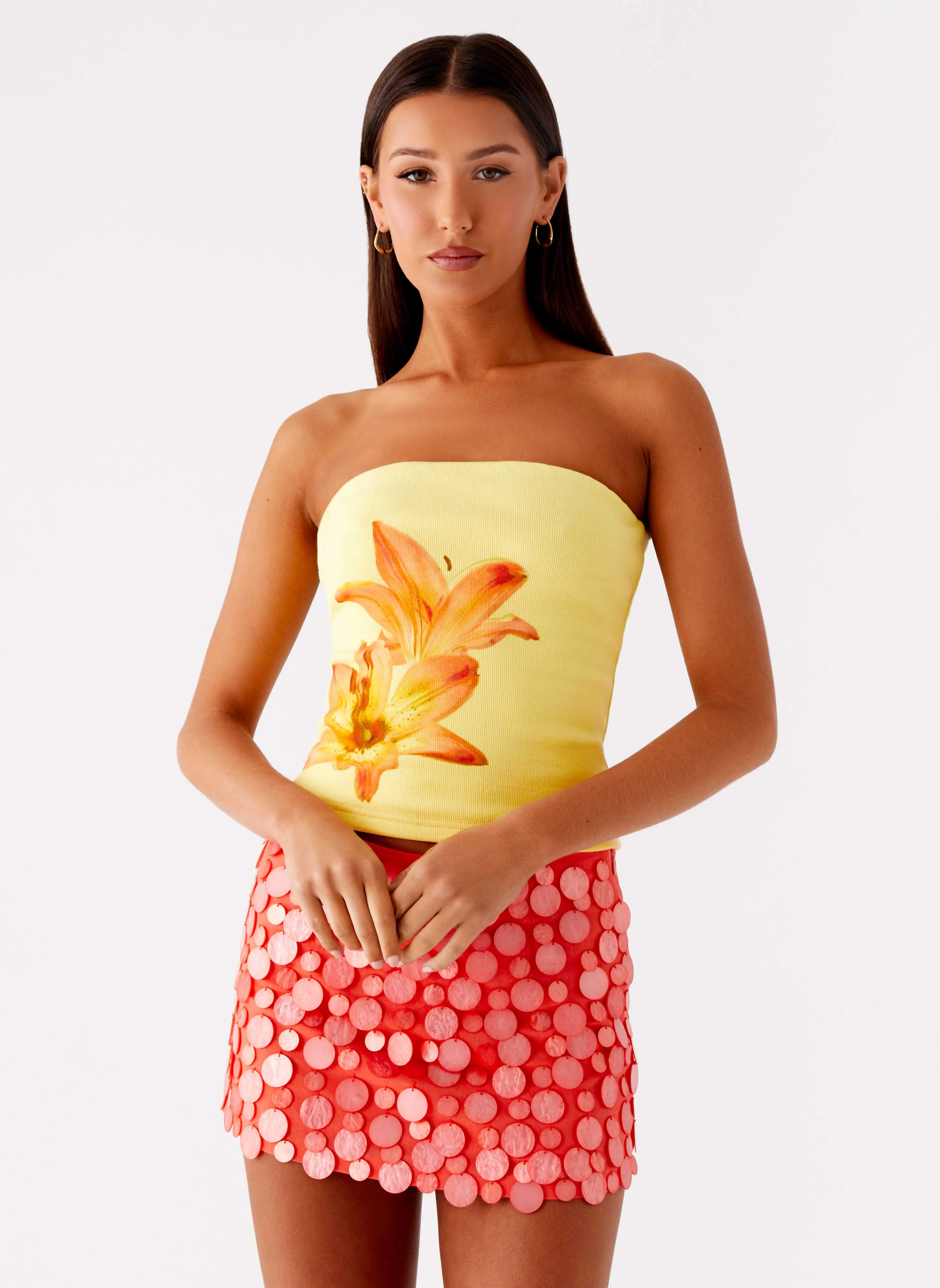 Danta Strapless Top - Yellow sold by Peppermayo product image thumbnail 5
