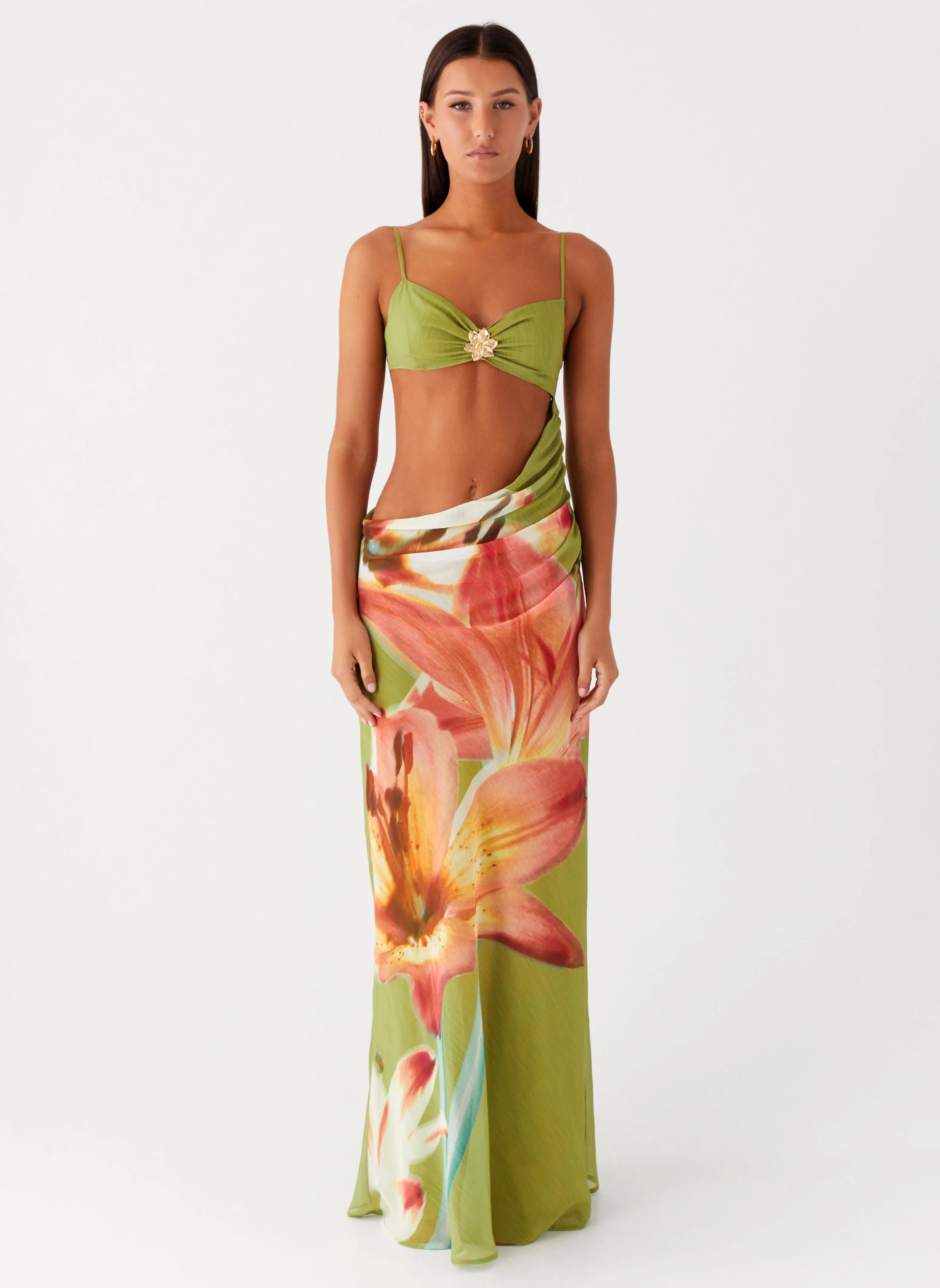 Tropic Rush Cut Out Maxi Dress - Jungle Floral sold by Peppermayo product image thumbnail 2